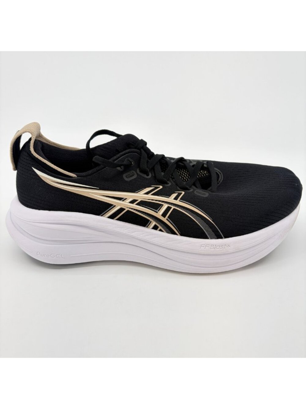 Asics Gel-Nimbus 28 Mens Size 9EE Black Beige Athletic Running Shoes Sneakers